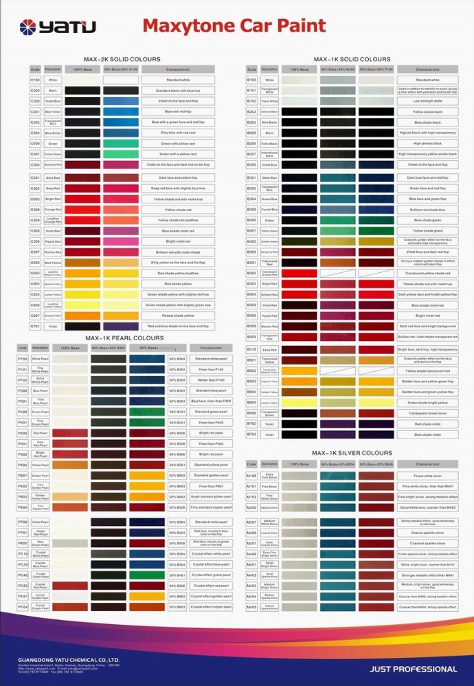 Цветовая палитра серии Maxyton (Макситон)